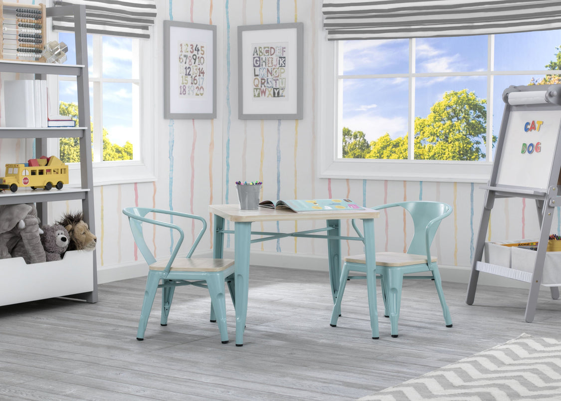 Delta Children Aqua with Driftwood (1315) Bistro Kids Play Table (560302), Model, d2d