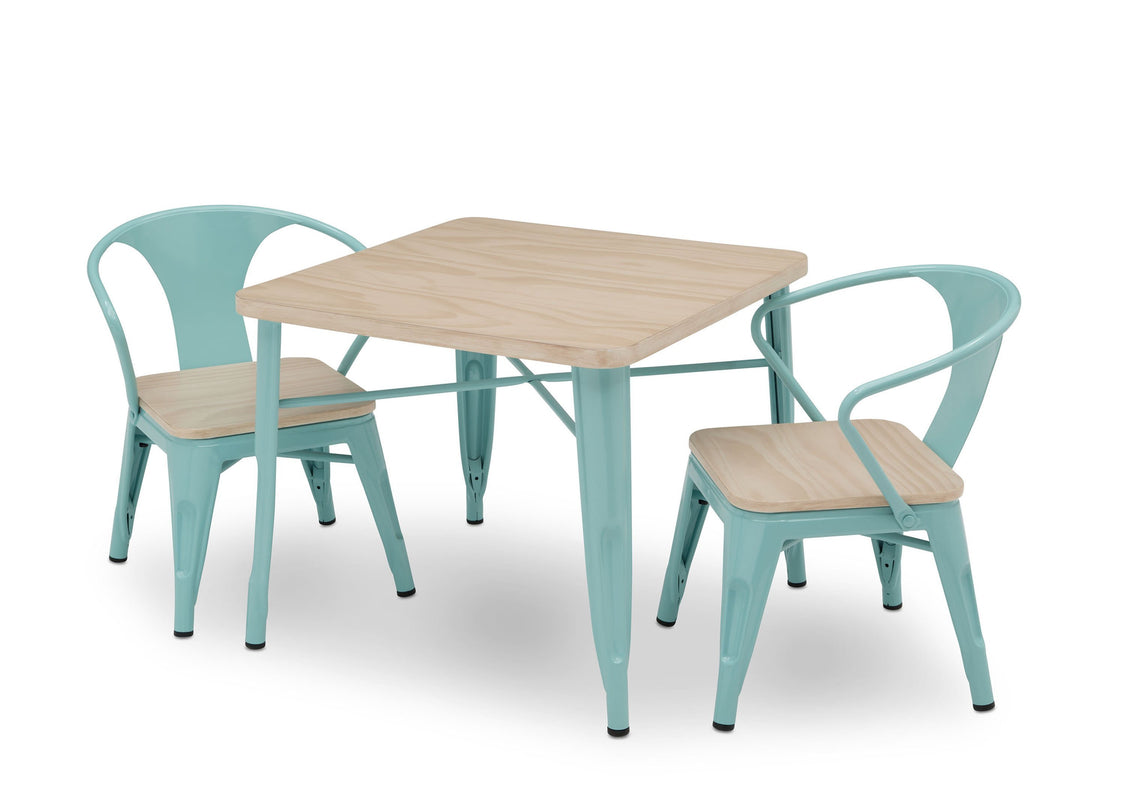 Delta Children Aqua with Driftwood (1315) Bistro Kids Play Table (560302), Table And Chair Right Silo, d4d