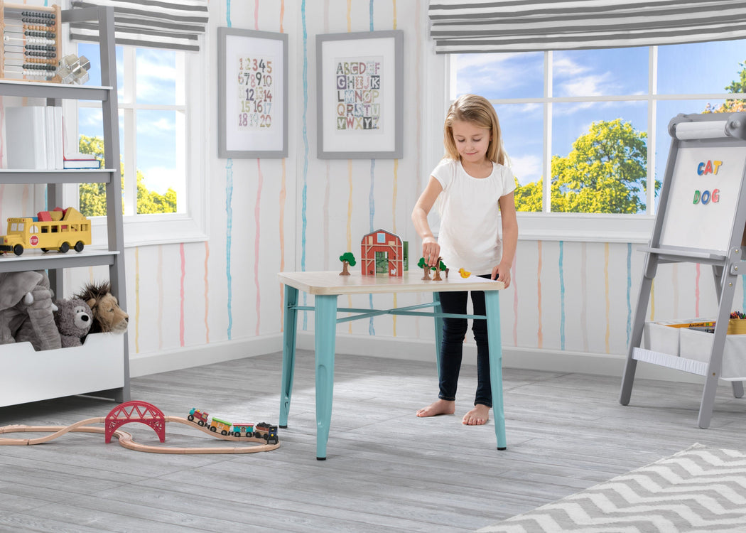 Delta Children Aqua with Driftwood (1315) Bistro Kids Play Table (560302), Room Shot, d1d