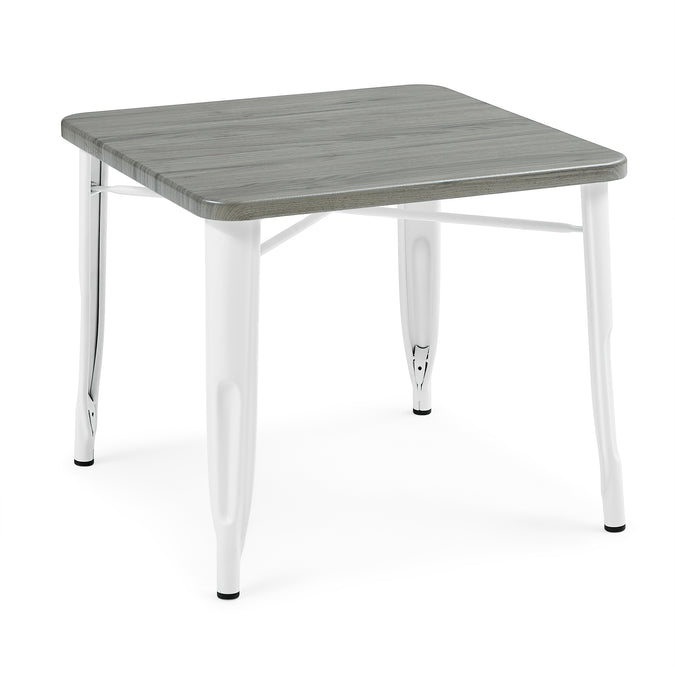 White with Grey Barnboard (153) 10-Bistro Kids Play Table (Chairs Not Included)