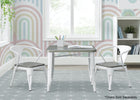 White with Grey Barnboard (153) 9-Bistro Kids Play Table (Chairs Not Included)