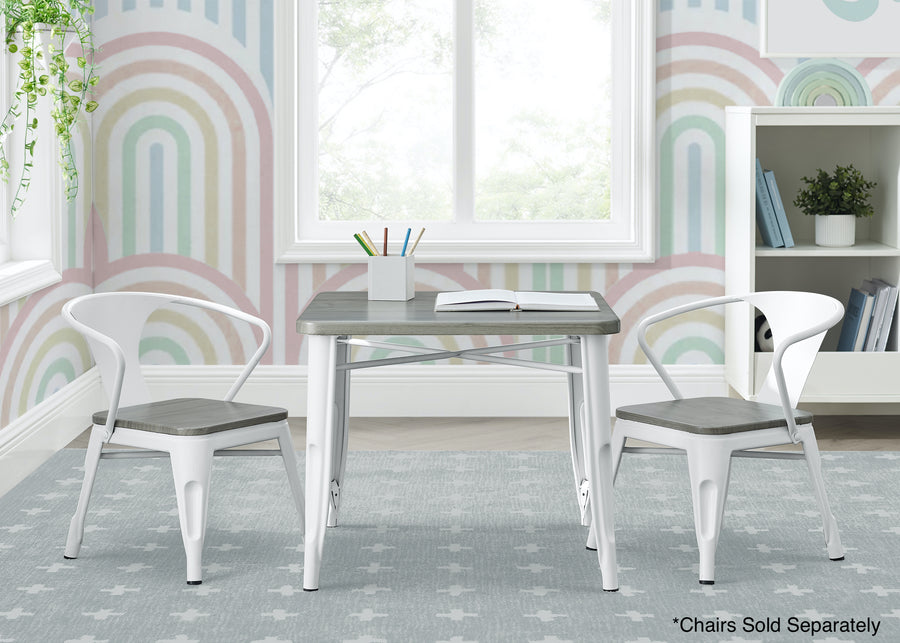 White with Grey Barnboard (153) 9-Bistro Kids Play Table (Chairs Not Included)
