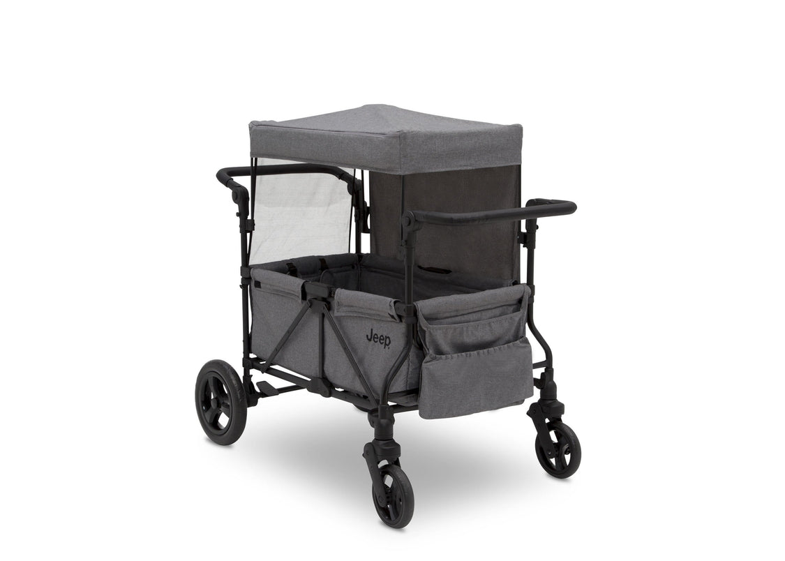 Jeep Wrangler Stroller Wagon by Delta Children, Grey (2148), Full View