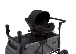 Jeep Wrangler Stroller Wagon by Delta Children, Grey (2148), Included car seat adapter 4