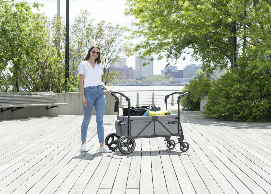 Jeep Wrangler Stroller Wagon Grey (2148), Lifestyle View 2