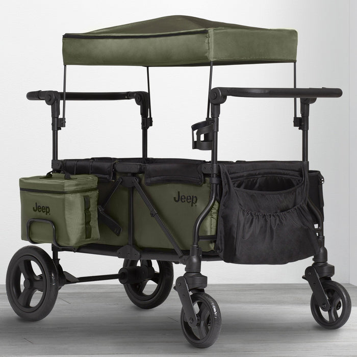 Black with Olive Green (2182) 60003-2182 0-Jeep Wrangler Deluxe Stroller Wagon with Cooler Bag