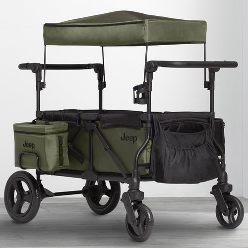 wagon style stroller Jeep Deluxe Wrangler Wagon Stroller with Cooler Bag