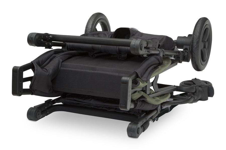 Black with Olive Green (2182) 4-Jeep Wrangler Deluxe Stroller Wagon with Cooler Bag