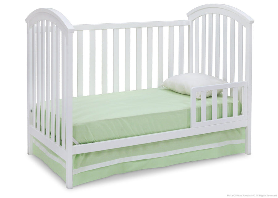Delta Children White (100) Arbour 3-in-1 Crib Toddler Bed Conversion a5a 4-Arbour 3-in-1 Crib