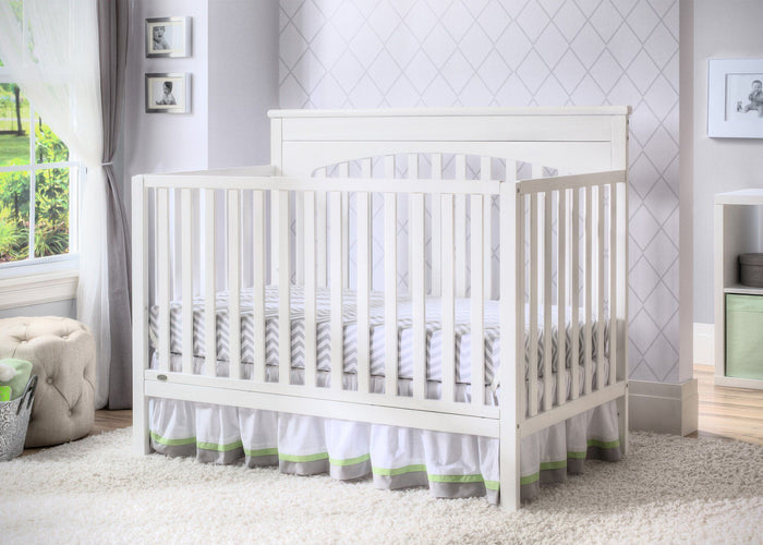 Delta Children White (100) Layla 4-in-1 Crib, Hangtag 1-Layla 4-in-1 Crib