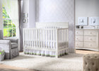 Delta Children White (100) Layla 4-in-1 Crib, Nursery View a1a 2-Layla 4-in-1 Crib