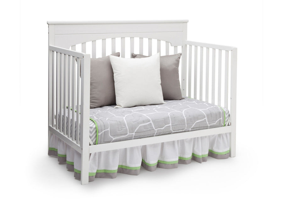 Delta Children White (100) Layla 4-in-1 Crib, Day Bed Conversion a5a 7-Layla 4-in-1 Crib