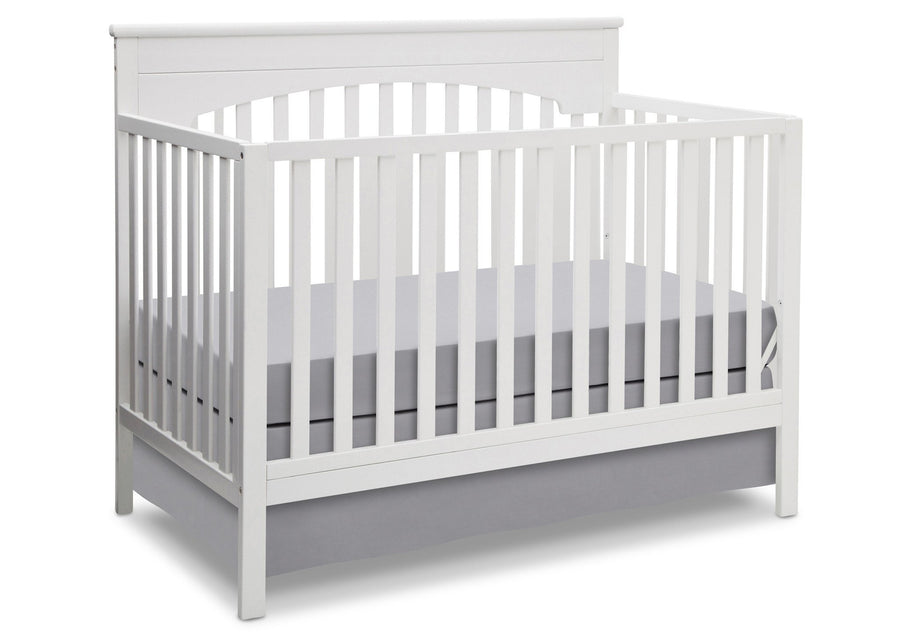 Delta Children White (100) Layla 4-in-1 Crib, Crib Conversion a3a 1-Layla 4-in-1 Crib