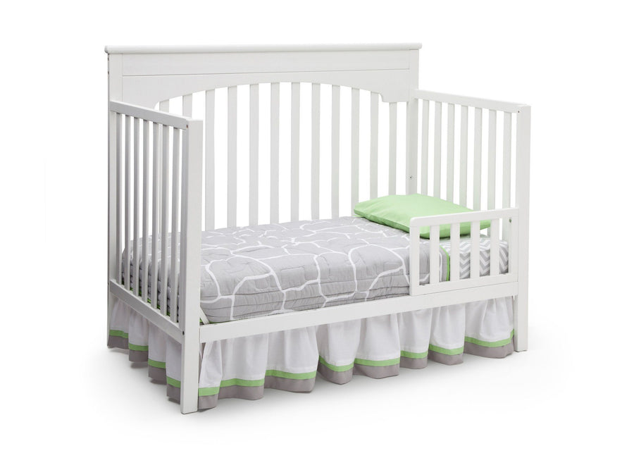 Delta Children White (100) Layla 4-in-1 Crib, Toddler Bed Conversion a4a 6-Layla 4-in-1 Crib