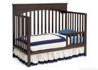 Delta Children Dark Chocolate (207) Layla 4-in-1 Crib, Toddler Bed Conversion c4c 15-Layla 4-in-1 Crib