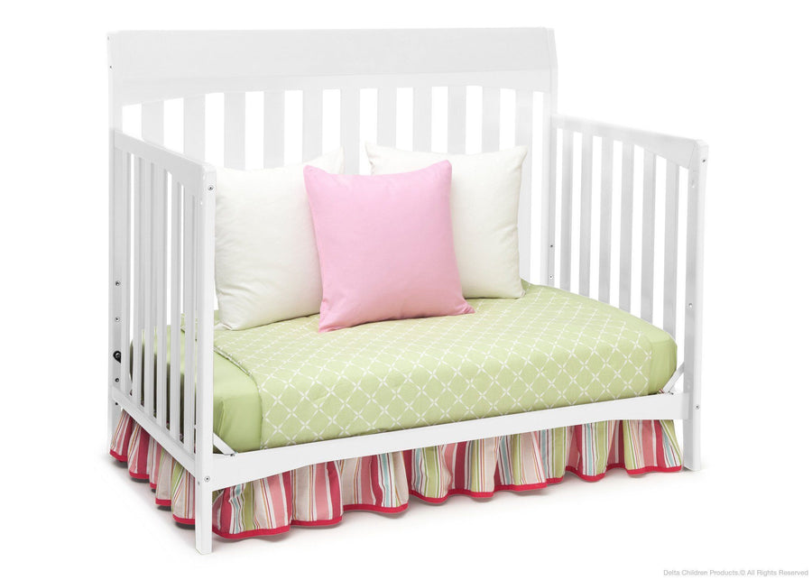 Delta Children White (100) Remi 4-in-1 Crib, Day Bed Conversion a3a 6-Remi 4-in-1 Crib