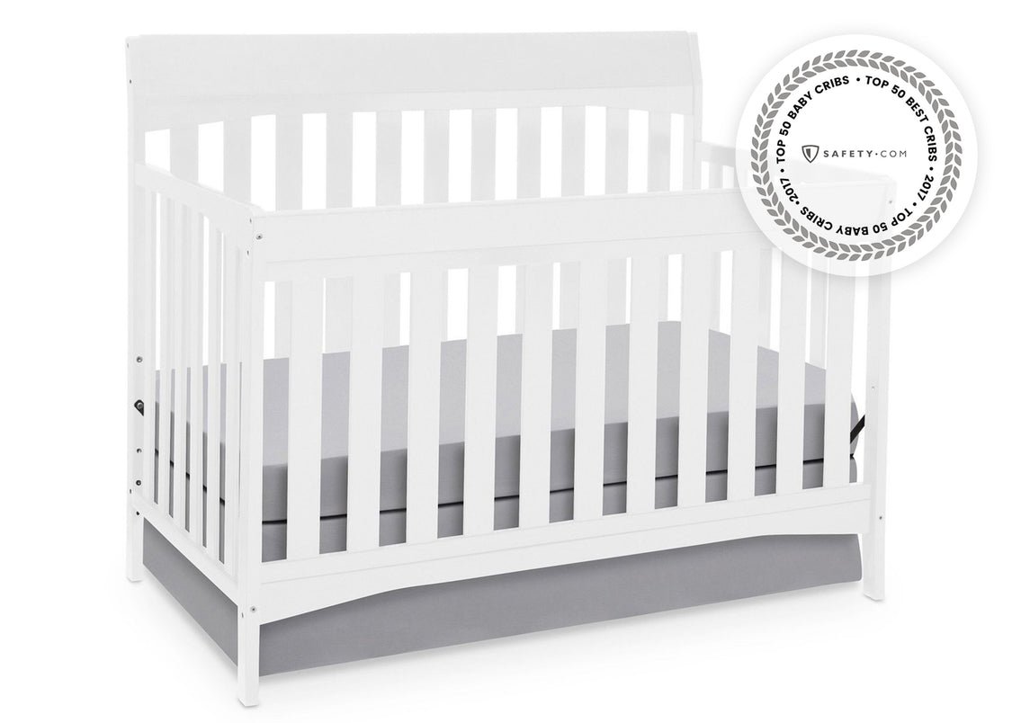 Delta Children White 100 Remi 4-in-1 Crib, Crib Conversion a1a