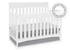 Delta Children White 100 Remi 4-in-1 Crib, Crib Conversion a1a 3-Remi 4-in-1 Crib
