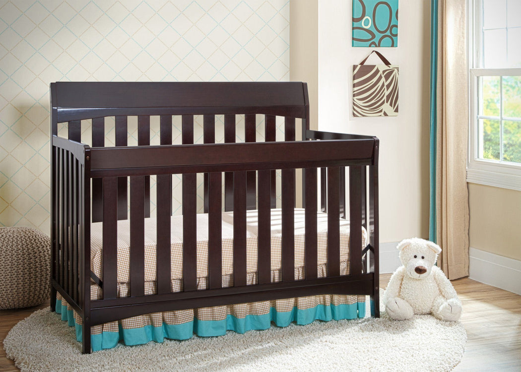 Delta Children Dark Chocolate (207) Remi 4-in-1 Crib, Hangtag, c0c