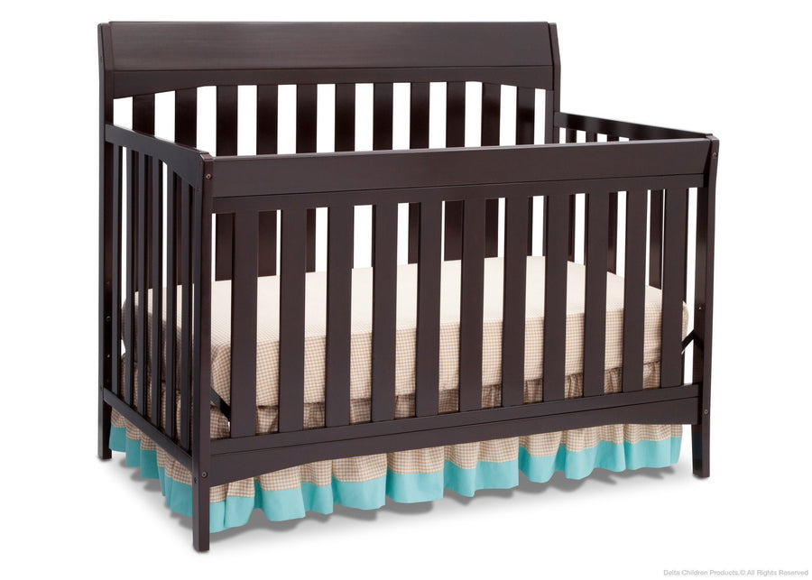 Delta Children Dark Chocolate (207) Remi 4-in-1 Crib, Crib Conversion c2c 19-Remi 4-in-1 Crib