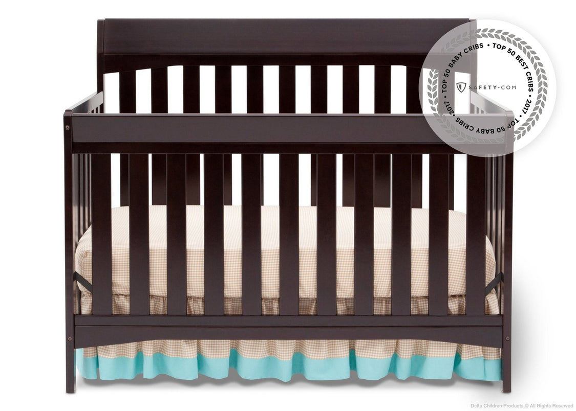 Delta Children Dark Chocolate 207 Remi 4-in-1 Crib, Crib Conversion c1c