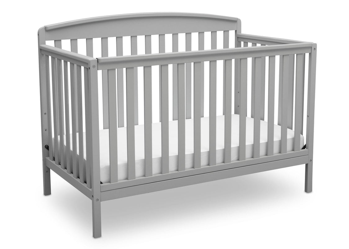 Delta Children Grey (026) Brayden 4-in-1 Crib, Angled Crib View a3a