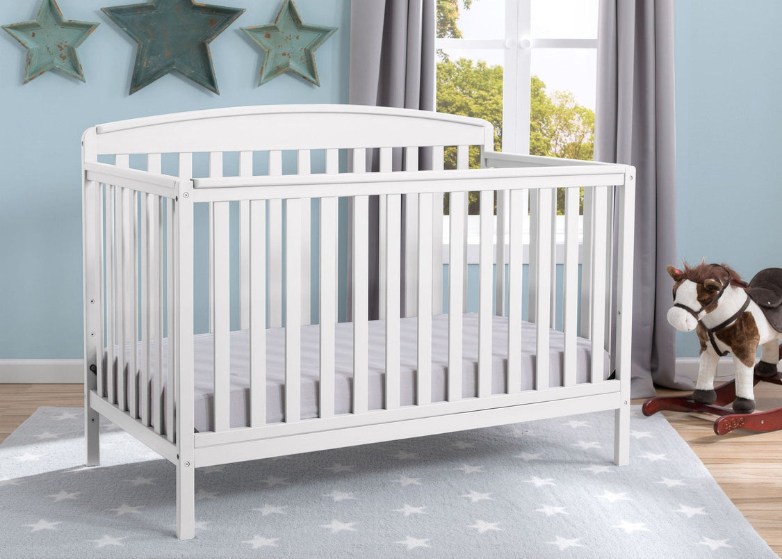 Delta Children Bianca White 130 Brayden 4-in-1 Crib, Hangtag b1b