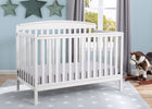 Delta Children Bianca White 130 Brayden 4-in-1 Crib, Hangtag b1b 9-Brayden 4-in-1 Crib