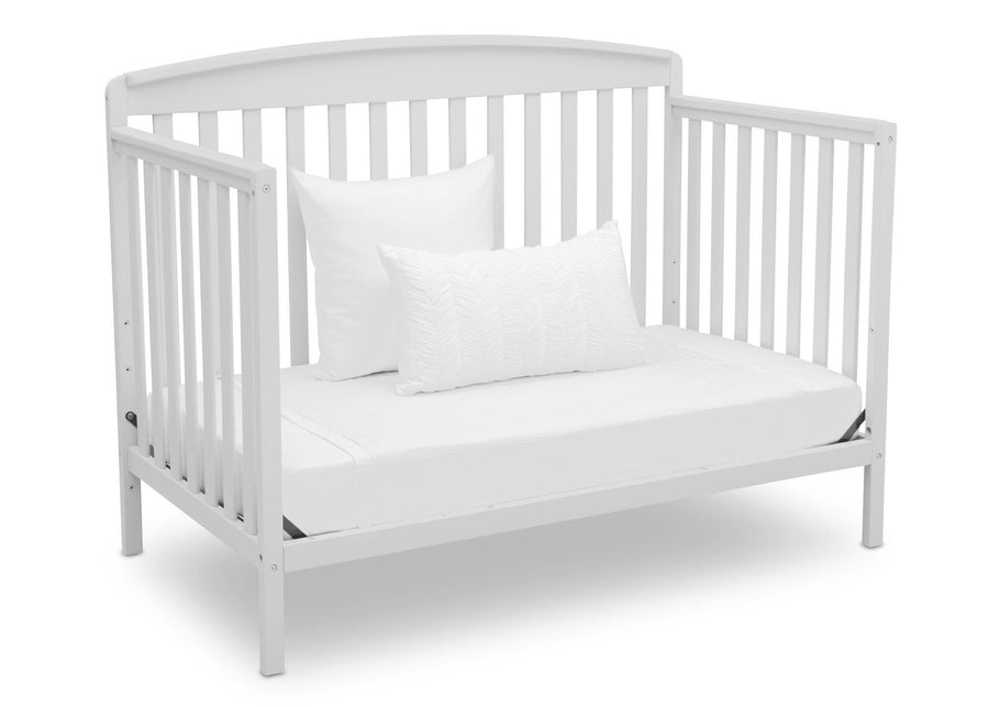 Delta Children Bianca White (130) Brayden 4-in-1 Crib, Daybed Conversion b5b 14-Brayden 4-in-1 Crib