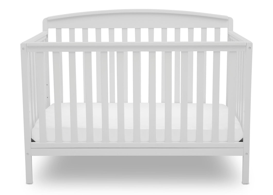 Delta Children Bianca White (130) Brayden 4-in-1 Crib, Straight Crib View b2b