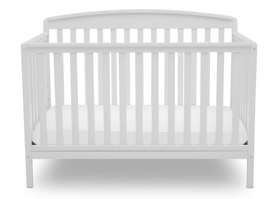 Delta Children Bianca White (130) Brayden 4-in-1 Crib, Straight Crib View b2b 11-Brayden 4-in-1 Crib