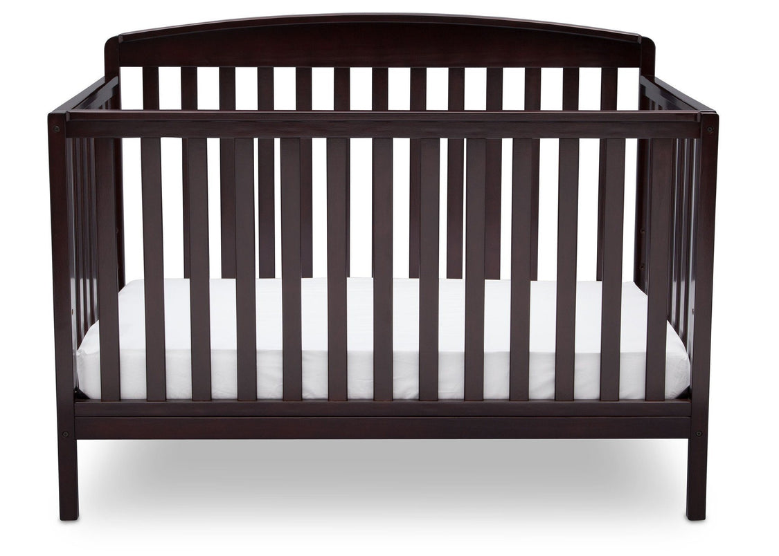 Delta Children Dark Chocolate (207) Brayden 4-in-1 Crib, Straight Crib View c2c