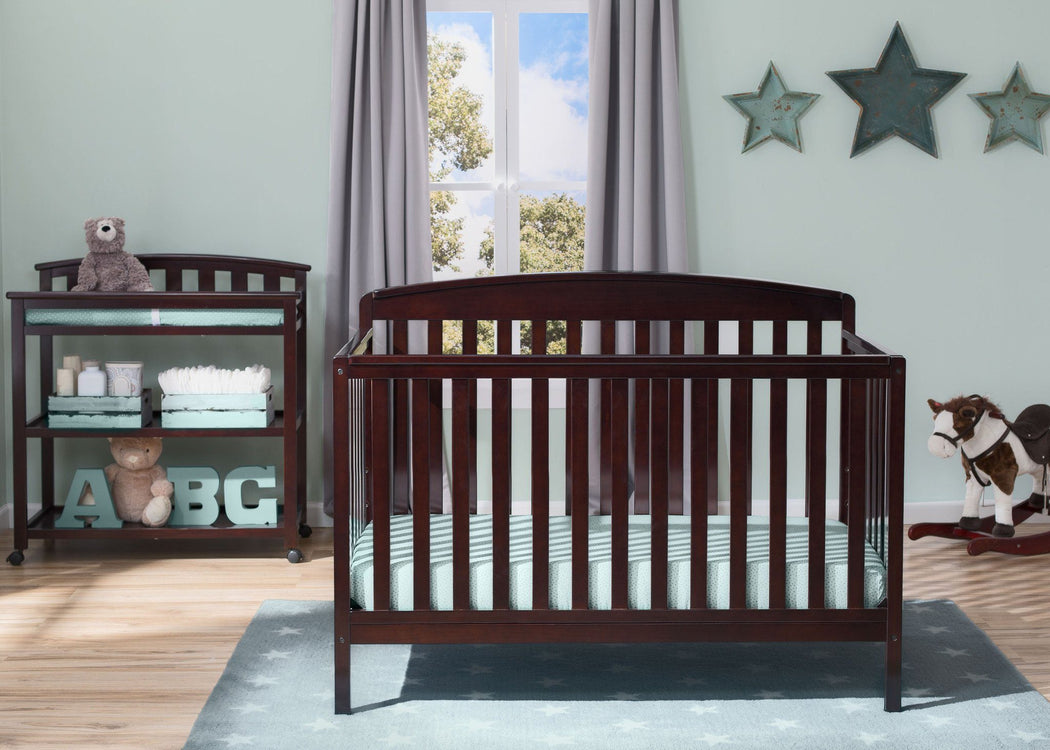 Delta Children Dark Chocolate (207) Brayden 4-in-1 Crib, Room Shot c0c