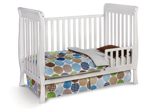 Delta Children White (100) Winter Park 3-in-1 Crib, Toddler Bed Conversion a3a 6