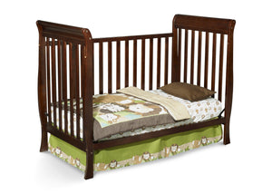 Delta Children Black Cherry Espresso (607) Winter Park 3-in-1 Crib, Toddle Bed Conversion c3c 26