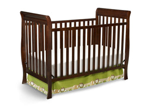 Delta Children Black Cherry Espresso (607) Winter Park 3-in-1 Crib, Crib Conversion c2c 24