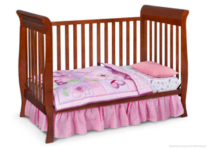 Delta Children Spiced Cinnamon (209) Charleston/Glenwood 3-in-1 Crib Side View, Toddler Bed Conversion c3c 11