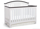 Delta Children White/Espresso (145) Newport 4-in-1 Crib, Crib Conversion 4-Newport 4-in-1 Crib