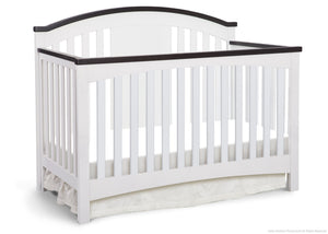 Delta Children White/Espresso (145) Newport 4-in-1 Crib, Crib Conversion 4