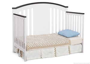 Delta Children White/Espresso (145) Newport 4-in-1 Crib, Toddler Bed Conversion a2a 0