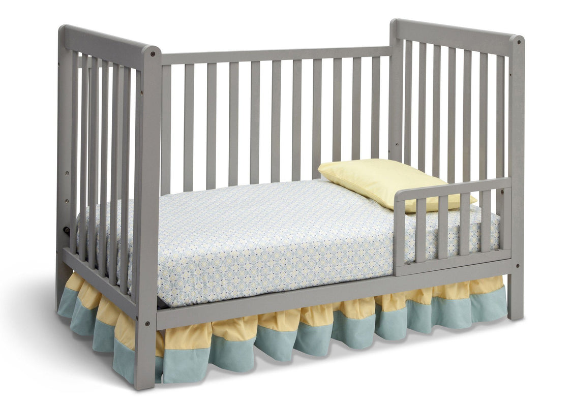 Delta Children Grey Delta Children Grey (026) Waves 3-in-1-Crib, Toddler Bed Conversion a3a