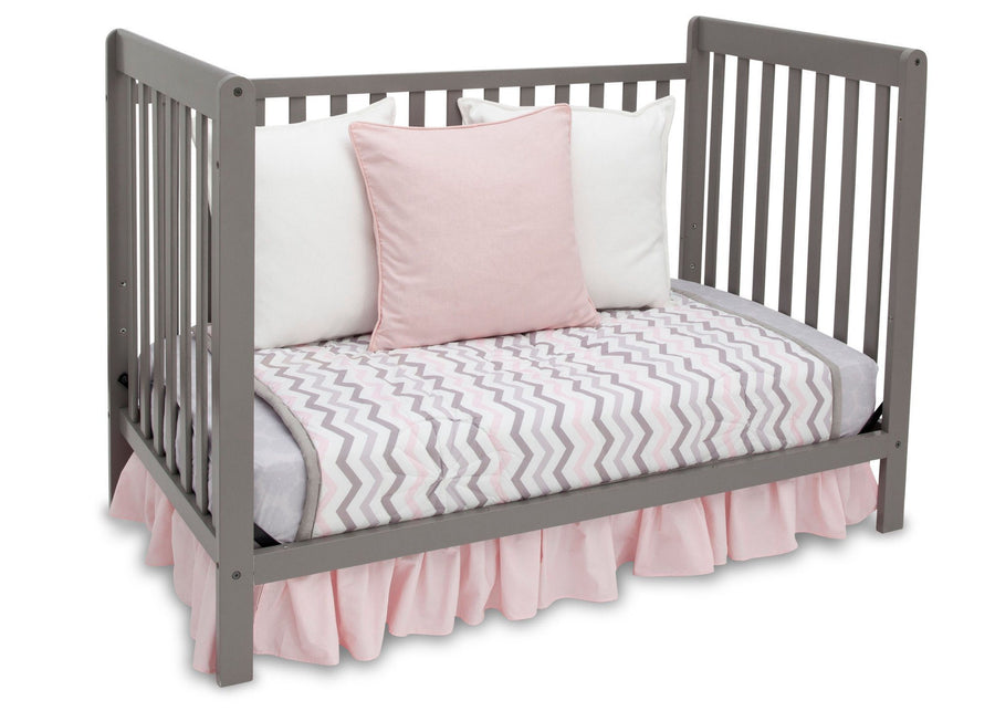 Delta Children Classic Grey (028) Waves 3-in-1-Crib, Day Bed Conversion b4b 8-Waves 3-in-1-Crib