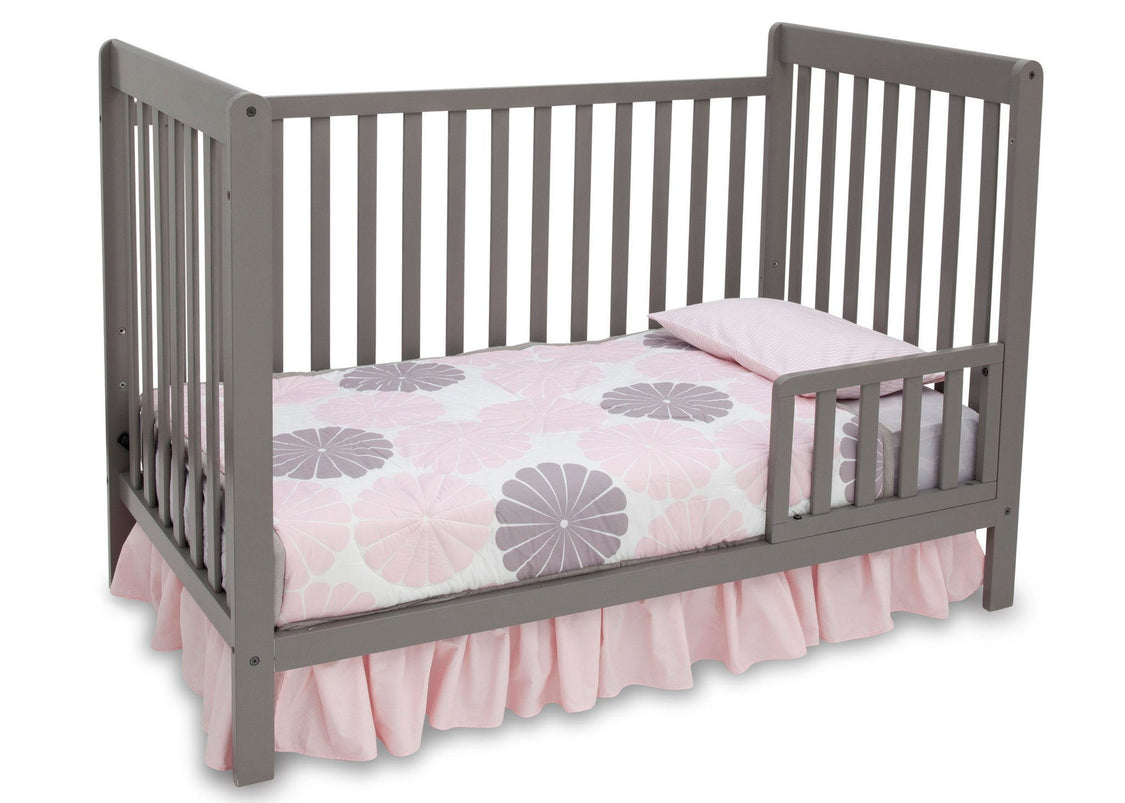 Delta Children Classic Grey (028) Waves 3-in-1-Crib, Toddler Bed Conversion b3b