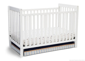 Delta Children White Ambiance (108) Waves 3-in-1-Crib Side View, d2d 37