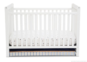 Delta Children White Ambiance (108) Waves 3-in-1-Crib, front view, d1d 3