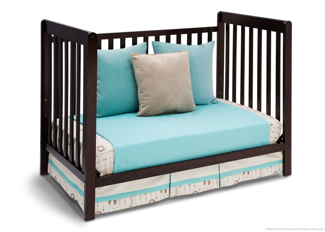 Delta Children Dark Chocolate (207) Waves 3-in-1-Crib, Day Bed Conversion e4e