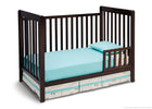 Delta Children Dark Chocolate (207) Waves 3-in-1-Crib, Toddler Bed Conversion e3e 15-Waves 3-in-1-Crib