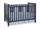 Delta Children Navy (404) Waves 3-in-1-Crib, side view f2f 6-Waves 3-in-1-Crib