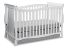 DCB: Delta Children White (100) Brookside 4-in-1 Crib, Crib Conversion 8-Brookside 4-in-1 Convertible Crib