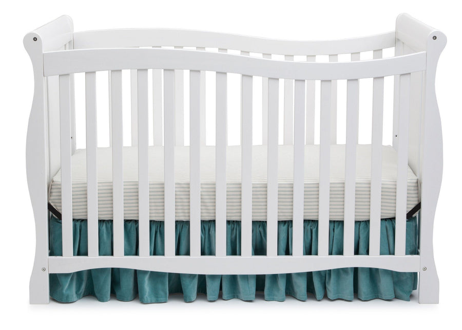 Delta Children White (100) Brookside 4-in-1 Crib, Crib Conversion a1a 12-Brookside 4-in-1 Convertible Crib